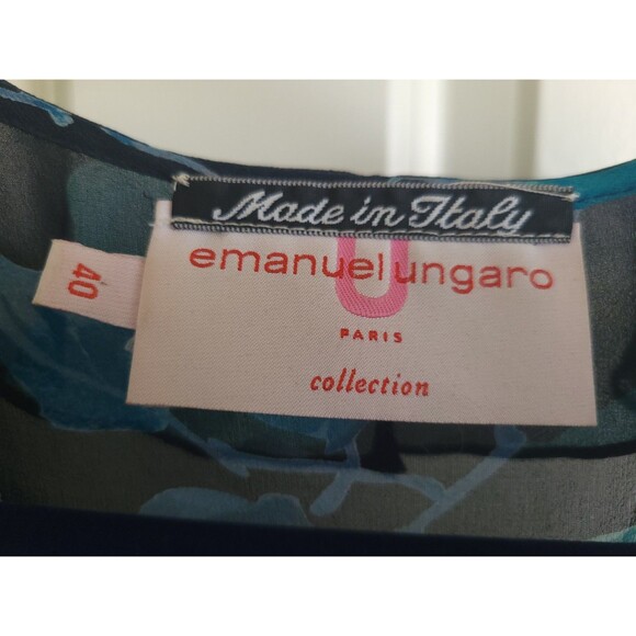 RARE Emanuel Ungaro Paris Gruppo GFT 100% Silk Chiffon Wrap Evening Jacket Sz 40 - Picture 3 of 14